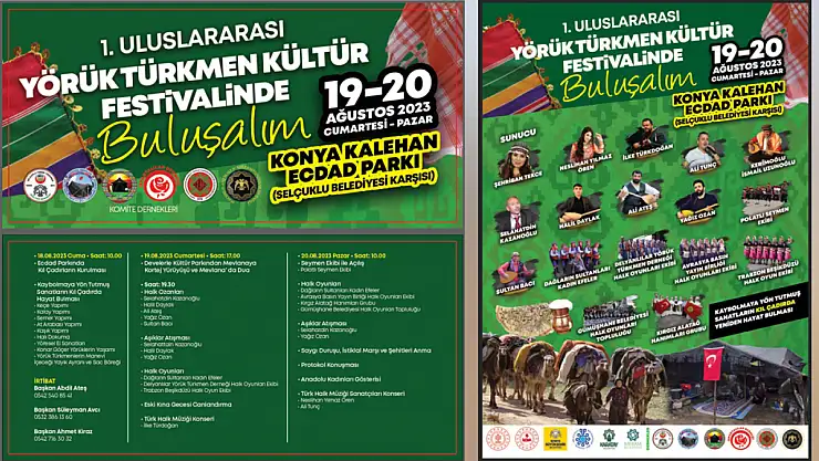 Konya'da bir festival daha. O tarihler arasında yapılacak