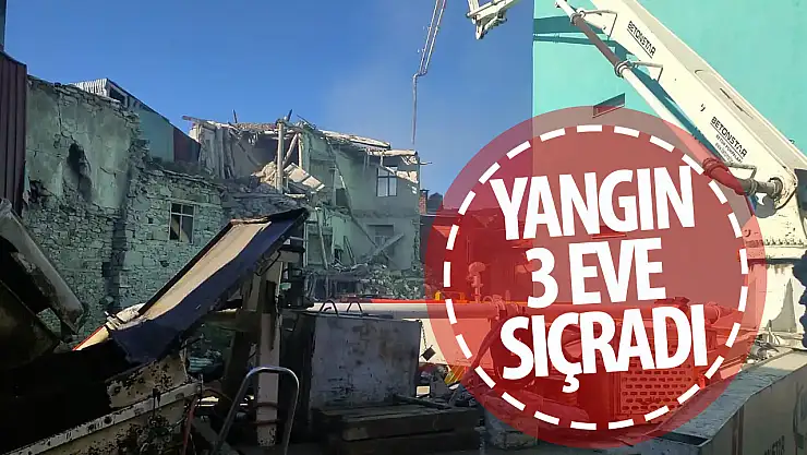 Konya'da çıkan yangında alevler 3 eve sıçradı!