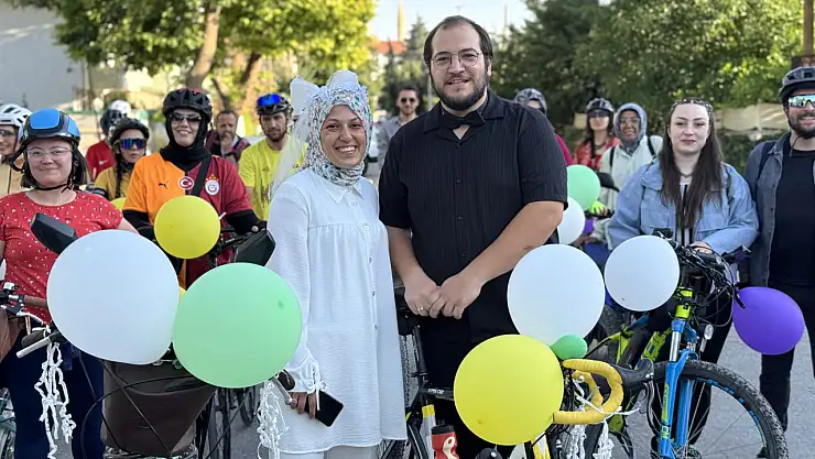 Konya'da düğün hazırlığına sıra dışı dokunuş: Bisiklet konvoyu