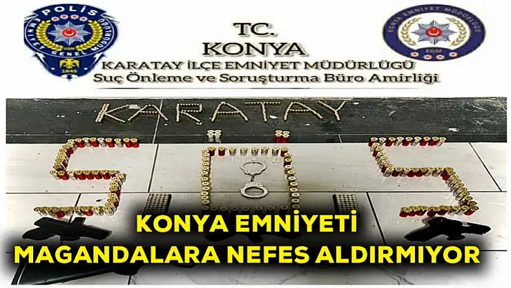 Konya'da düğün magandalarına yönelik sıkı denetim sürüyor