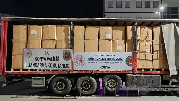 Konya'da durdurulan TIR'da şok eden zula! Tam 15 milyon lira değerinde