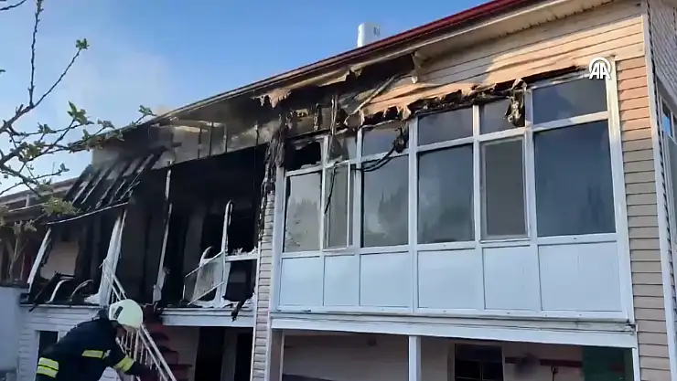 Konya'da eski eşini ve komşu çifti darbeden şüpheli evi yaktı