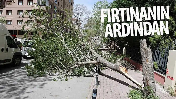 Konya'da fırtına yıkıp geçiyor