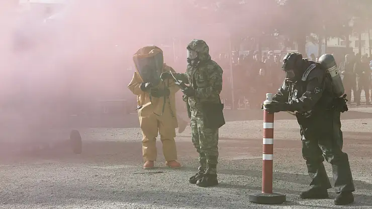 Konya'da gerçeğini aratmayan tatbikat!