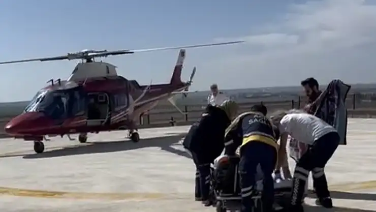 Konya'da helikopter ambulans kalp krizi geçiren hasta için havalandı!