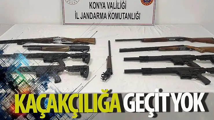 Konya'da kaçak silah ele geçirildi!