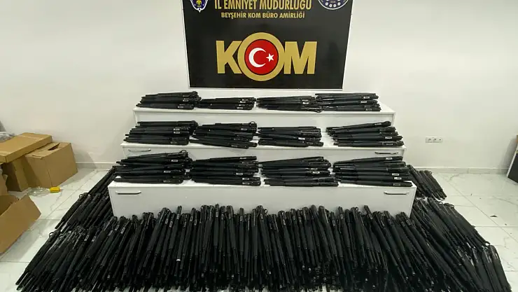 Konya'da kaçak silah operasyonu: Cephanelik çıktı!