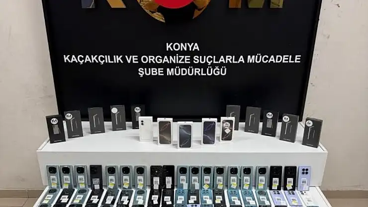 Konya'da kaçak telefon operasyonu!