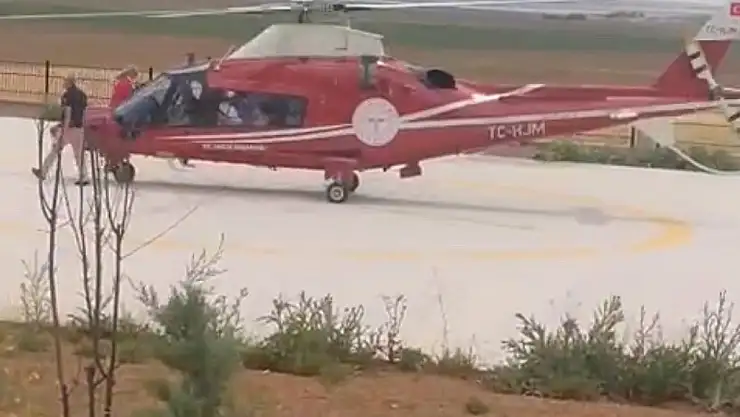 Konya'da kalp krizi geçiren hasta için helikopter havalandı!