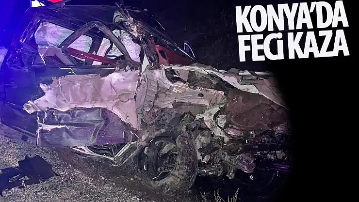 Konya'da kamyonet şarampole devrildi: 1 ölü