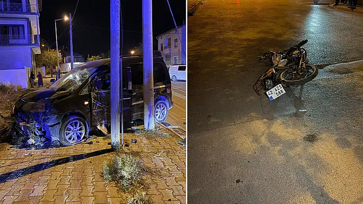 Konya'da kaza yapan motosiklet kaldırımdaki yayalara çarptı: 5 yaralı
