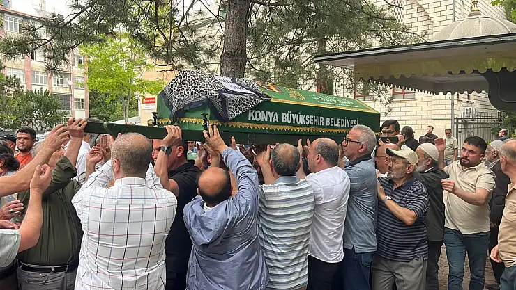 Konya'da kocası tarafından bıçaklanarak öldürülen kadın son yolculuğuna uğurlandı