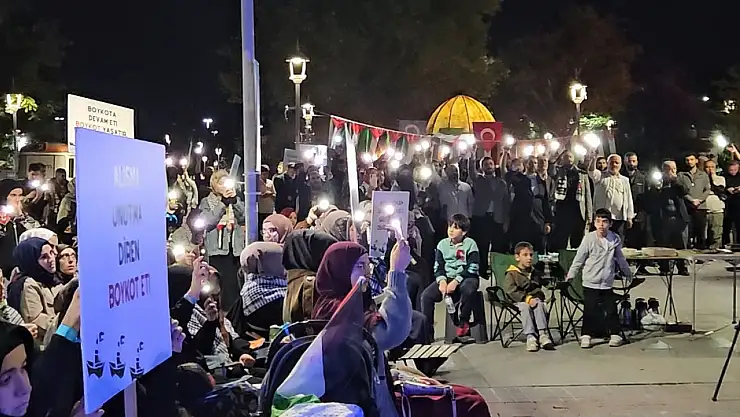 Konya'da Kültürpark'ta bir hafta süren Gazze nöbeti sona erdi