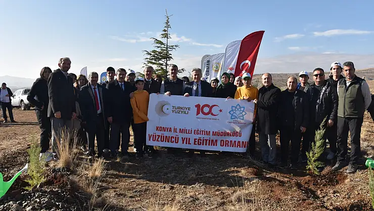Konya'da öğretmenlerden 'Yeşil Vatan'a nefes