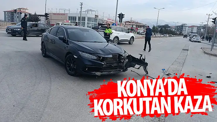 Konya'da otomobil ile motosiklet çarpıştı: 1 yaralı