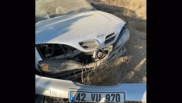 Konya'da otomobil şarampole devrildi! 4 yaralı