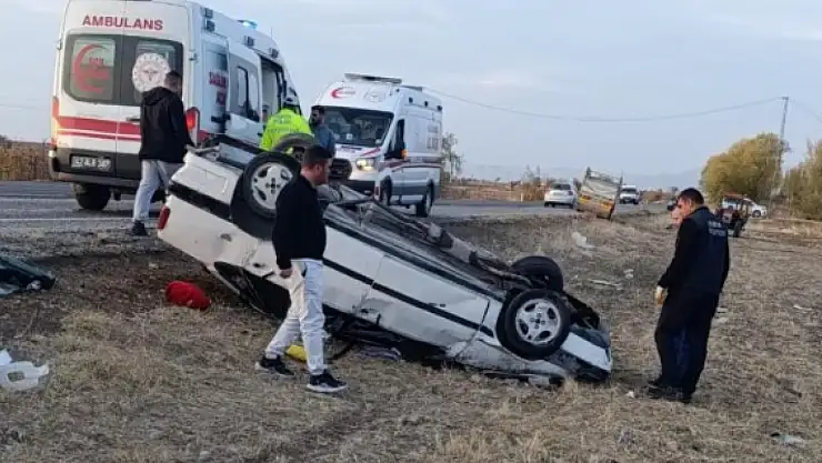 Konya'da otomobil şarampole yuvarlandı: Çok sayıda yaralı var!