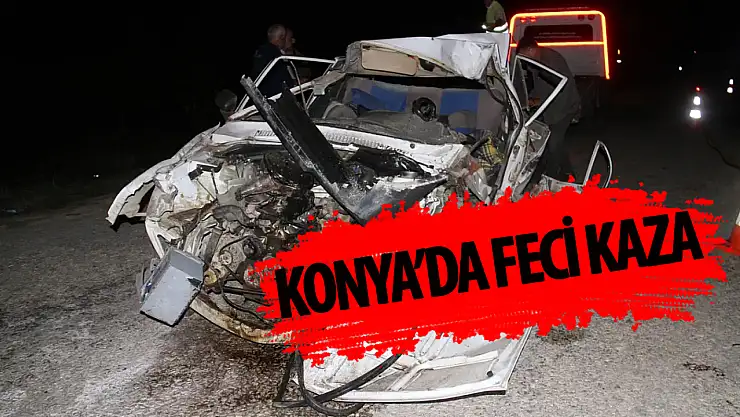 Konya'da otomobille çarpışan traktör ikiye bölündü: 1 ölü, 1 yaralı