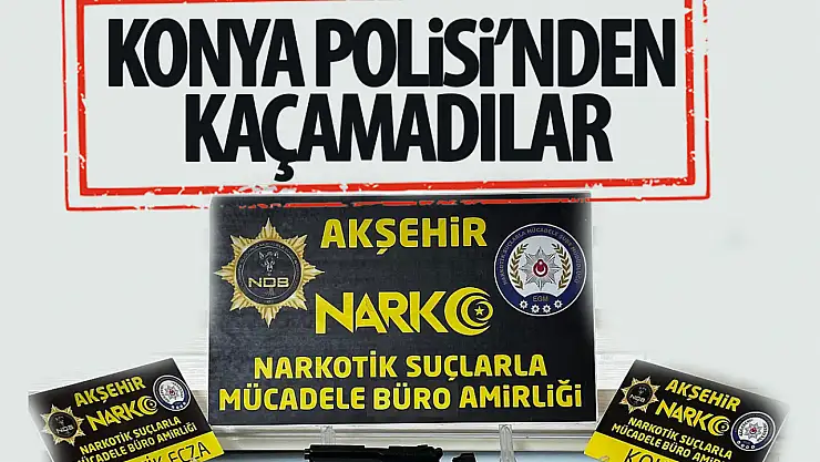 Konya'da polis uygulamada uyuşturucu ve silah ele geçirdi