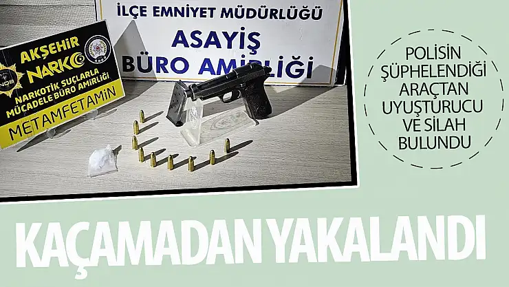 Konya'da polisi görünce kaçan şüpheli araçta uyuşturucu madde bulundu