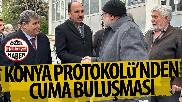 Konya'da Protokol Cuma Namazı Sonrası Vatandaşlarla Buluştu