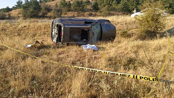 Konya'da şarampole devrile otomobil sürücüsü hayatını kaybetti