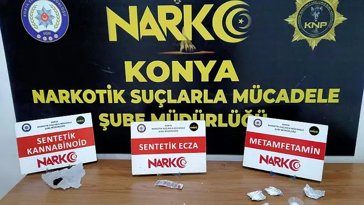 Konya'da sıhhi tesisatçı dükkanında uyuşturucu ele geçirildi