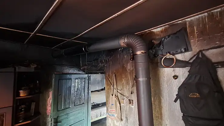 Konya'da soba faciası: Ahşap ev küle döndü