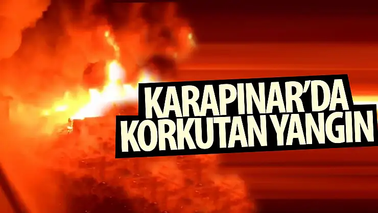 Konya'da Sulama boruları alev alev yandı