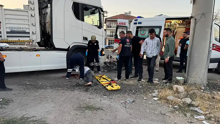 Konya'da tır ile motosiklet çarpıştı: 1 ölü