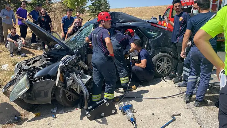 Konya'da trafik kazası! Otomobil ve kamyon çarpıştı: 1 ölü