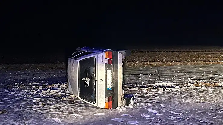 Konya'da trafik kazasında sürücü yaralandı