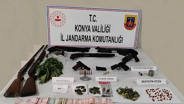 Konya'da uyuşturucu madde imal ve ticareti operasyonu