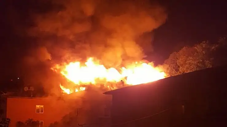 Konya'da, yangın paniği!