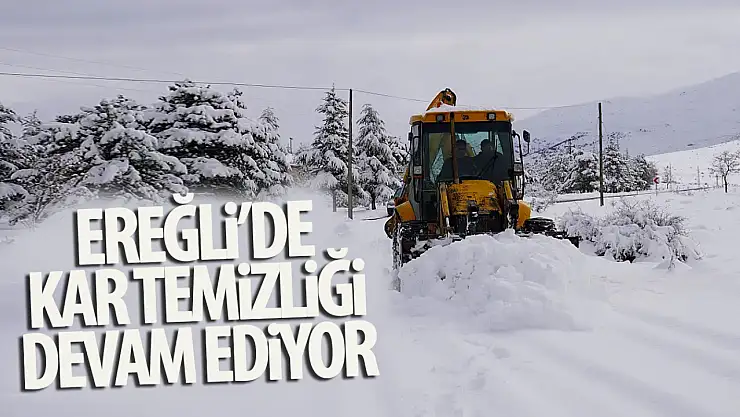 Konya'da yoğun kar yağışına  müdahale