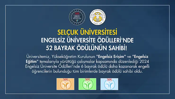 Konya'daki bu üniversite Engelsiz Üniversite Ödülleri'nde 52 bayrağın sahibi!