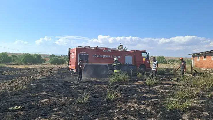 Konya'daki yangına anında müdahale!