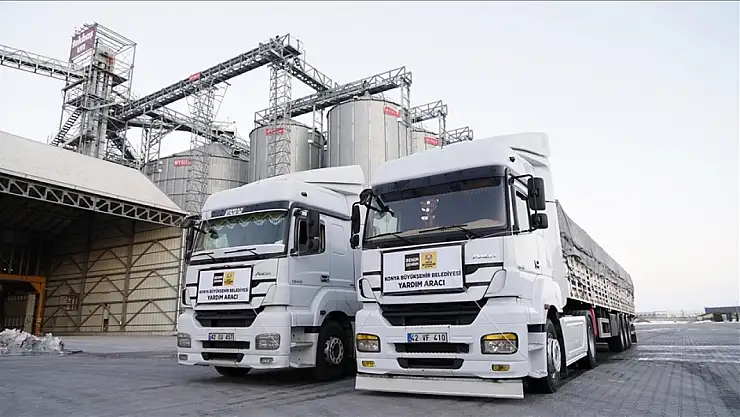 Konya'dan deprem bölgesine büyük yardım