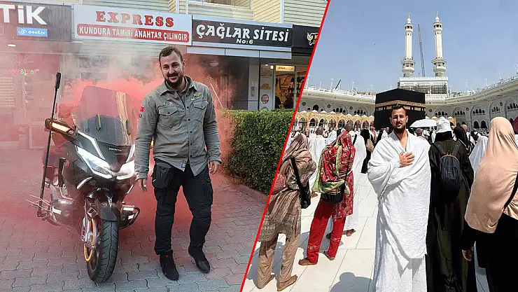 Konya'dan Mekke'ye motosikletle! Babasının hayalini gerçekleştirdi
