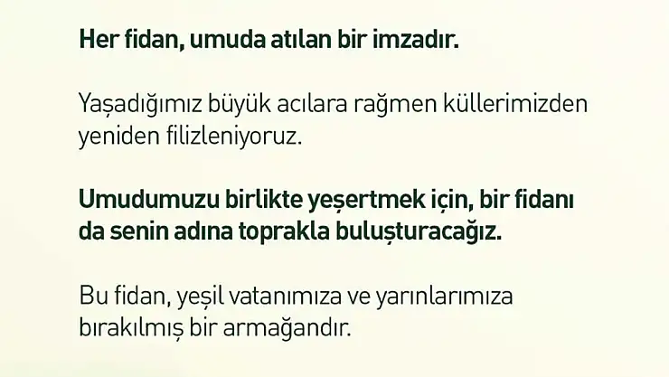 Konya'dan Türkiye'ye yeşil mesaj: Saadet Partisi'nden fidan seferberliği