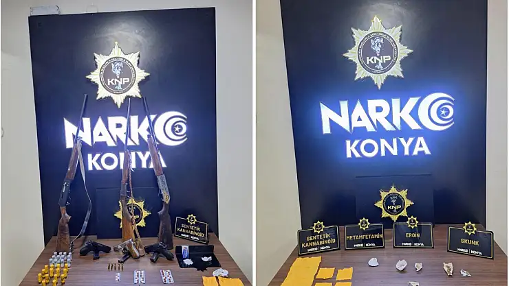 Konya Emniyeti zehir tacirlerine göz açtırmıyor: 46 tutuklama!