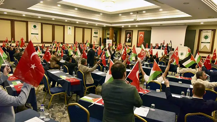 Konya esnafları İsrail'i kınadı!