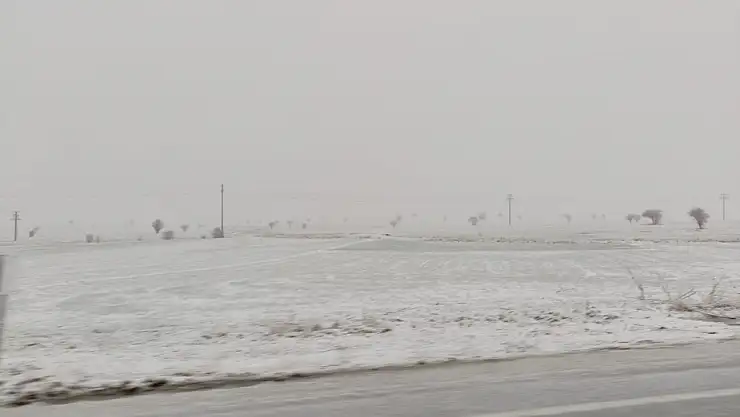 Konya'nın bu ilçesinde kar yağışı etkili oldu