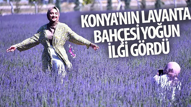 Konya'nın lavanta bahçesi yoğun ilgi gördü
