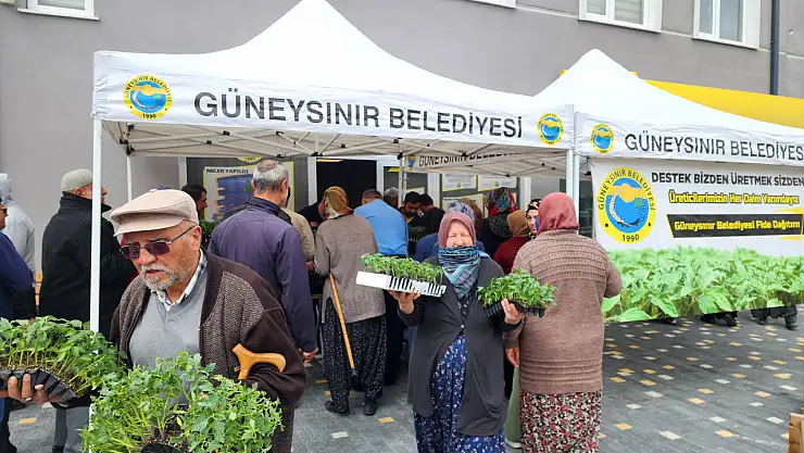 Konya'nın o belediyesi üreticilere fide dağıttı!