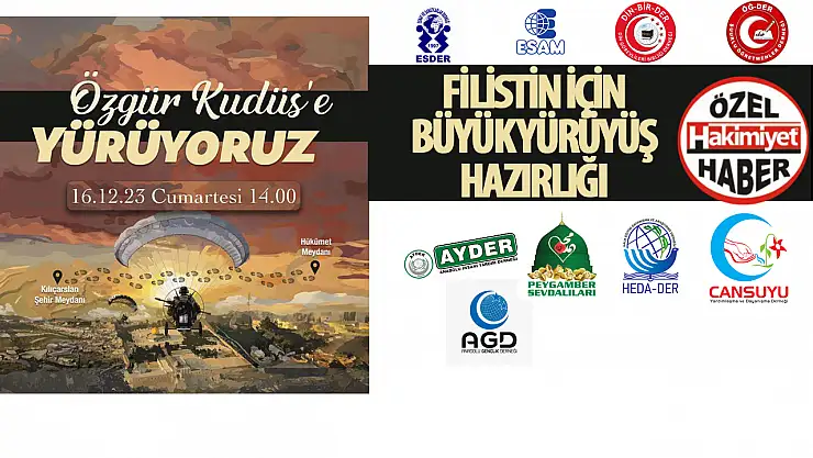 Konya 'Özgür Kudüs Yürüyüşü'ne Hazırlanıyor