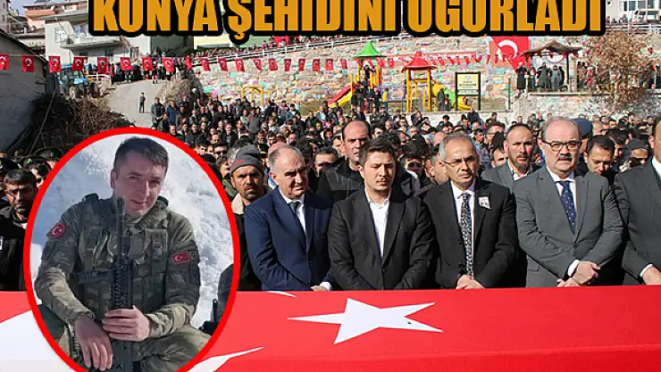 Konya şehidini uğurladı