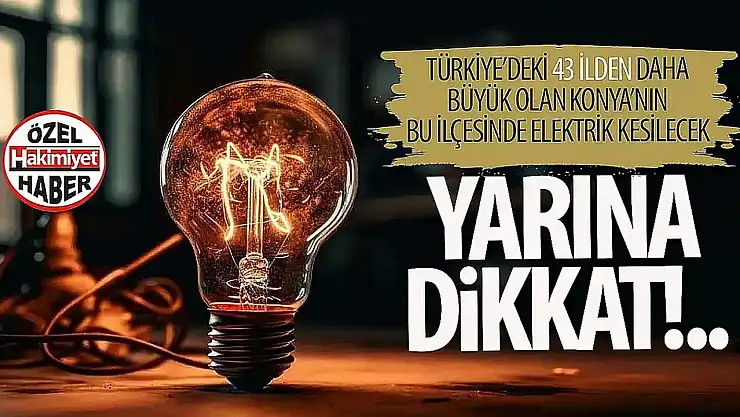 Konya Selçuklu'da Planlı Elektrik Kesintisi Duyurusu