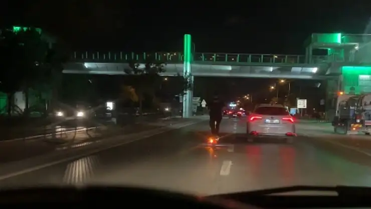 Konya trafiğinde tehlikeli dakikalar!
