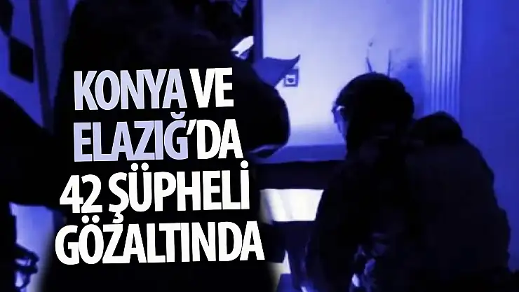 Konya ve Elazığ'da 2 organize suç örgütü çökertildi!